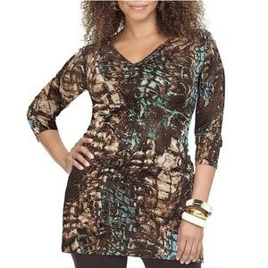 Miss Tina Snake Print Tunic Size XL